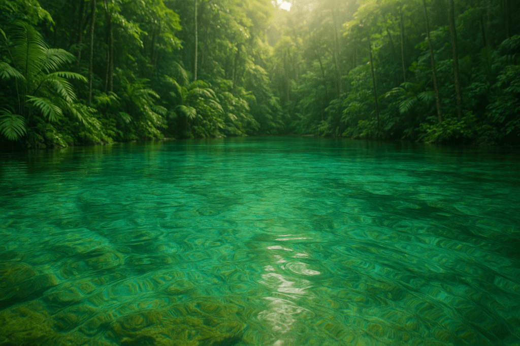 Emerald Pool - Krabi's Natural Gem Emerald Pool in Krabi surrounded by lush forest