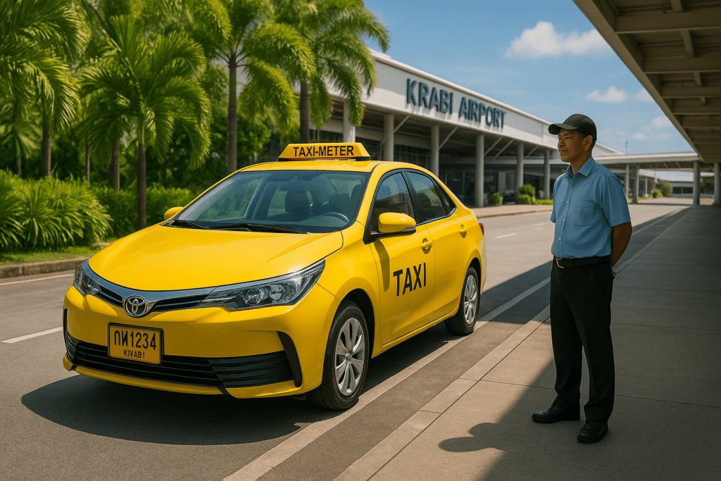 Private Taxi from Krabi Airport Private taxi available for hire at Krabi Airport with a professional driver