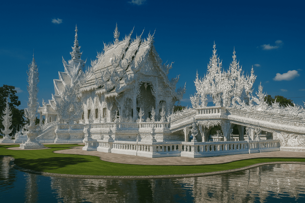 Explore Wat Rong Khun: The White Temple Wat Rong Khun, the White Temple with its stunning white architecture