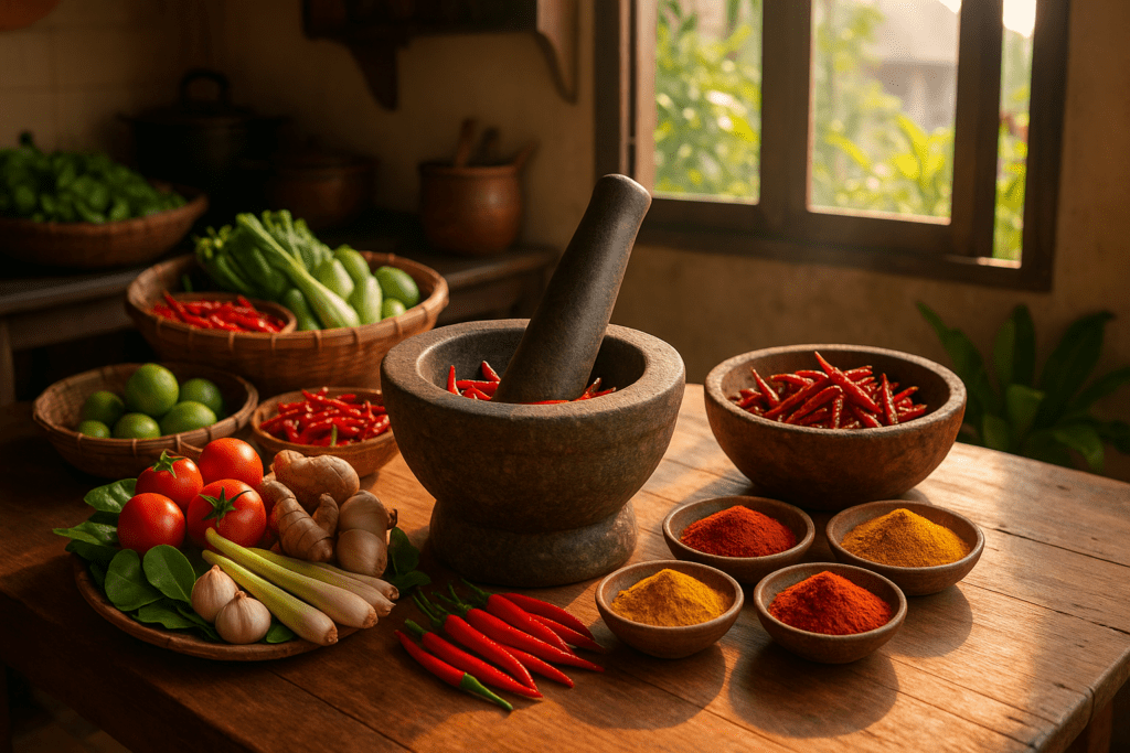 Chiang Mai Cooking Class - Explore Thai Flavors Authentic Chiang Mai cooking class with fresh ingredients and mortar and pestle