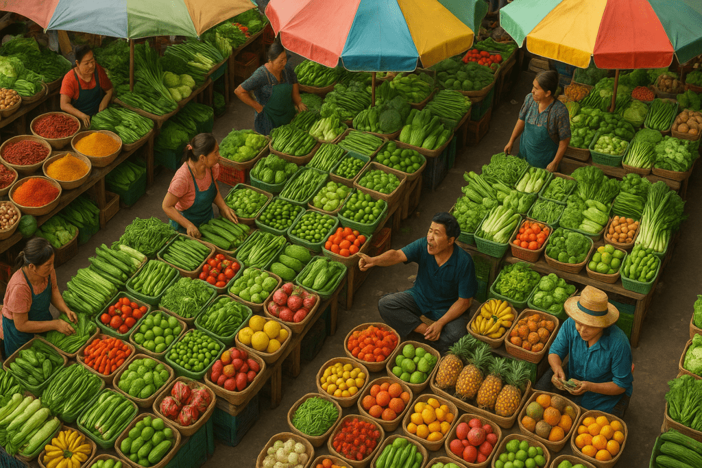 Chiang Mai Local Market - A Culinary Adventure Busy Chiang Mai local market showcasing exotic fruits and spices